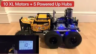 Extremely Powerful RC MOC Lego Technic Car Project! 10 XL Motors + 5 Powered Up Hubs! Outdoor Test!