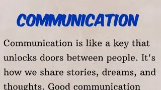 Communication || English Short Story || English Story || 
