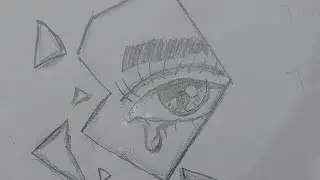 @ broken eye mirror draw a easy step by step#😔😔