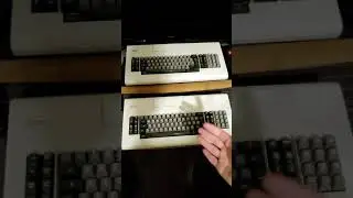 IBM 3101 Beamspring Keyboard unrestored vs restored comparison