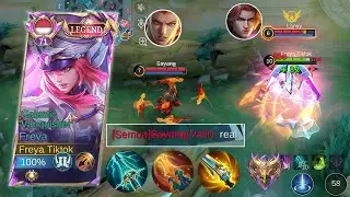 AGGRESSIVE FREYA VS GATOTKACA EXP VALIR MID DAN TIGREAL ROAM!! GAMEPLAY SOLO RANK - Mobile Legends