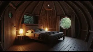 Building a house in the forest (ASMR) - This guy built the modern mini basement house all by himself