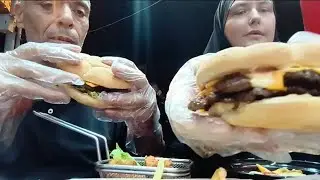 BURGER BAHARIZZE EGYPT, CHEESE FRIES, ONION RINGS, BBQ, RANCH ❣️ MARYAM & WAEL