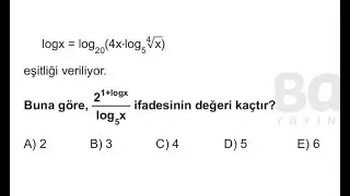 BUNU ÇÖZEN BAŞKA LOGARİTMA  ÇÖZMESİN