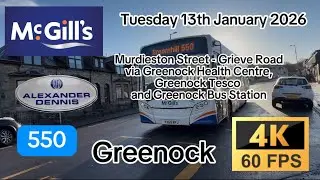 McGills Buses | Enviro 200 G8043 YX65 RFJ | 550 | Greenock Murdieston to Grieve Road | 4K 60fps