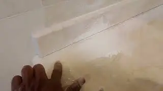 Proceso de lavamanos  crema marfil m&aacute;rmol 