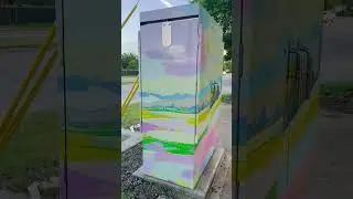 Traffic Box Art #colorfulart #texasartist #artlovers #publicart #communityart  #workingartist