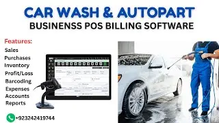 Car Wash & Auto Parts POS Billing Software | Inventory + Accounting + Barcoding ,Complete POS System