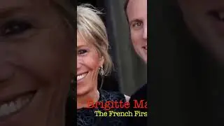 President Macron with French first lady #shorts #president #france #emmanuelmacron #brigittemacron