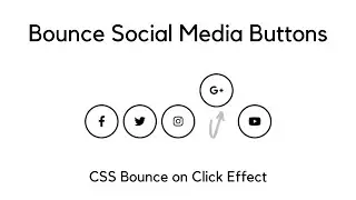 Bouncing Social Media Icons using HTML CSS