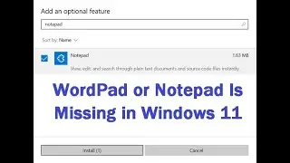 How to Fix WordPad or Notepad Is Missing in Windows 11