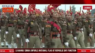 Lieutenant Governor Manoj Sinha unfurls National Flag at Republic Day function