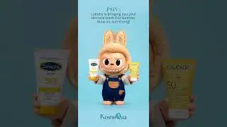Summer essentials with Labubu #labubu #skincareproducts #summeressentials #summerglowup #kosmiqua