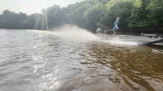 Super shallow running prop motor jonboat setup