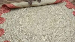 Round Jute Rug Indian Hand Woven Round Rug Abstract Round Rug Round Door mat Round Carpet Jute
