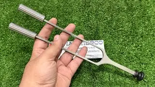 French Tuning Fork with Base, Stainless Steel, C-1 32 Hz
