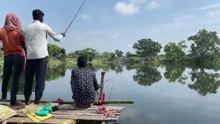 Small And Big Rahu Fish Catching , Hook Fishing #fishing #fishcathing #fishinglife #rahu