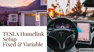 Tesla Home Link Setup ; fixed, exchangeable, and auto open / close feature
