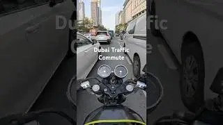 Dubai Traffic Commute 🏍️ | Royal Enfield Continental GT 🇦🇪 #automobile #royalenfielddiaries #bike