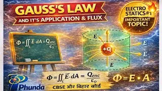 Gauss&rsquo;s Law & Electric Flux | Applications | CBSE & Bihar Board | Electrostatics Class 12