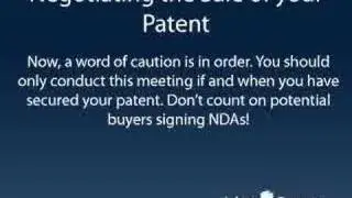 Negotiating a Sales or Licensing Agreement for Your Patent