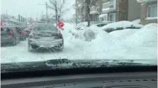 عاصفة ثلجية 🌨 بكندا🇨🇦22/02/25/مع أغنية يا بنت السلطان.