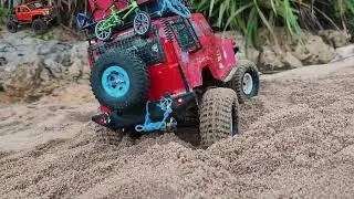 Mud, Power, and Grit: Red RC Car Takes Off-Road to the Extreme,Rc RED 10