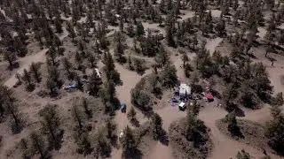 Drone video of Juniper Ridge homeless encampments