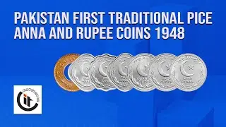 Pakistan First Traditional Pice Anna & Rupee Coins 1948 HD