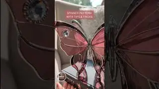 Our newest stained glass 3D pattern has landed! The Jeweled Butterfly Spinner 🦋 #stainedglass