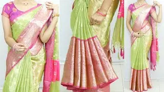 Beginners saree draping step by step | Saree wearing with perfect pleats trick | saree for wedding