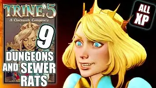 Trine 5 - Act 3, Level 9 - Dungeons and Sewer Rats - All XP & Collectibles - Walkthrough Part 9