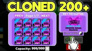 ⚡I CLONED 200+ *INFINITY LORD BEST PETS* IN NINJA LEGENDS!⚡