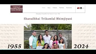 Sharadbhai Memorial Website Walkthrough (Link in description)