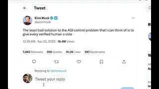 Demo of Slash Command on Elon Musk's AGI Control Tweet
