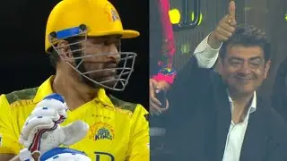 Thala Ajith Kumar give thumbs up to ms dhoni when he comes out to bat CSK vs srh match ipl 2025