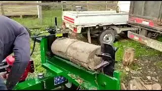 Maquina astilladora partidora de le&ntilde;a cortadora de troncos 22 toneladas 7HP 55cm TECNODELIV