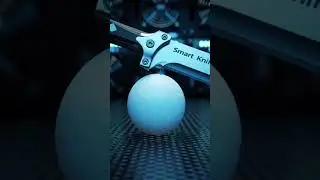 Ping Pong Ball Cut in Server Room ⚡ | Smart Knife ASMR Slice in Slow Motion | Futuristic Sound Pop