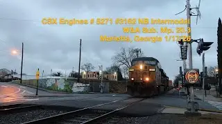 CSX Engines #5271 #3162 NB Intermodal Marietta, Georgia 1/17/26