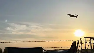 Sacramento Airport Southwest takeoff Summer sunset