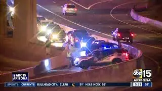 Multi-car crash blocking ramp from SR-51 to I-10