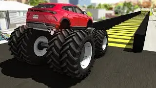 Giant Spinning Rollers crashes #1 - Beamng drive