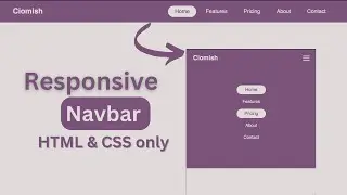 Responsive Navbar using HTML and CSS  only.