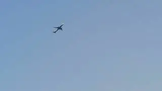 Capturing aeroplane ✈️ flying overhead