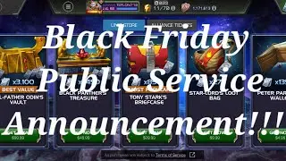MCOC: Black Friday Public Service Announcement. please watch before the deals go live.