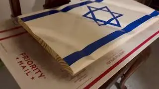 Hand made Wavy Israel Flag