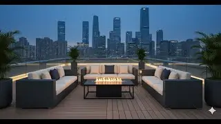Building a Rooftop Terrace Overlooking City Skyline