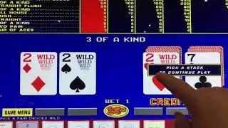 We Have Trips! 3 Duces! Can We Get 4 Duces?! Duces Wild Pick A Pair Poker! Live Play at Casino!