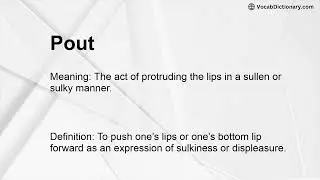 Pout Meaning