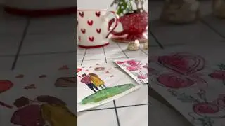 #художникизраиль #деньсвятоговалентина #акварельныеоткрытки